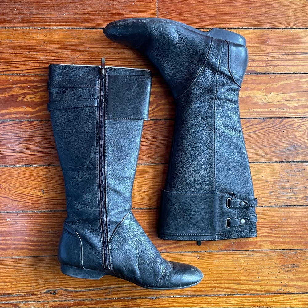 Enzo Angiolini Eazelden Leather Riding Boots - Size 8.5